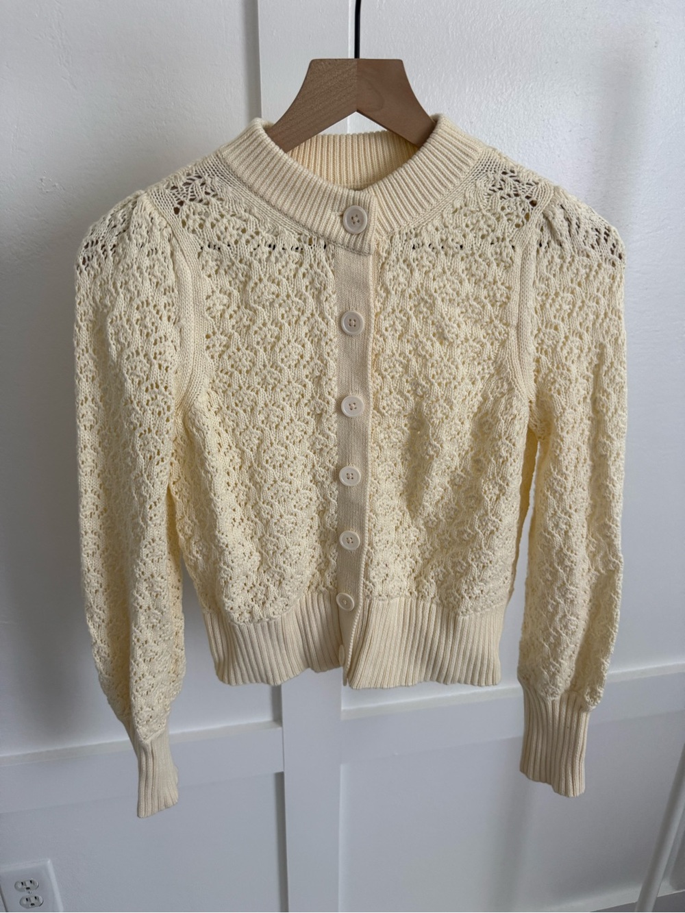 Tuckernuck Cream Knit Cardigan Sweater